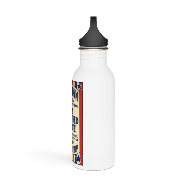A Woman has Registered to Vote Stainless Steel Water Bottle - Image 4