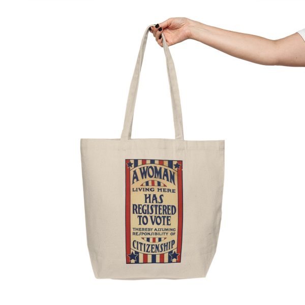 A Woman Has Registered to Vote Canvas Shopping Tote - Image 4